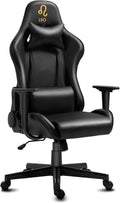 Modern-Depo Leo Gaming Chair with Zodiac Star Sign, Ergonomic Design, Adjustable Swivel, and Lumbar Support, Black