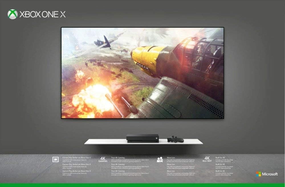 Xbox One X 1TB Console Gold Rush Special Edition Battlefield V Bundle [Video Game] (Renewed)