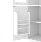 SOFTSEA 75" Tall Kitchen Pantry with 4 Drawers, Kitchen Storage Cabinet with Door Shelves and Pull-Out Trays, Pantry Organizer for Dining Room Office Living Room, White