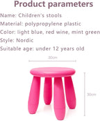 Children'S Footstools, Kindergarten Learning Stools, Plastic Light Footstools Are Durable and Movable (Red Wine)
