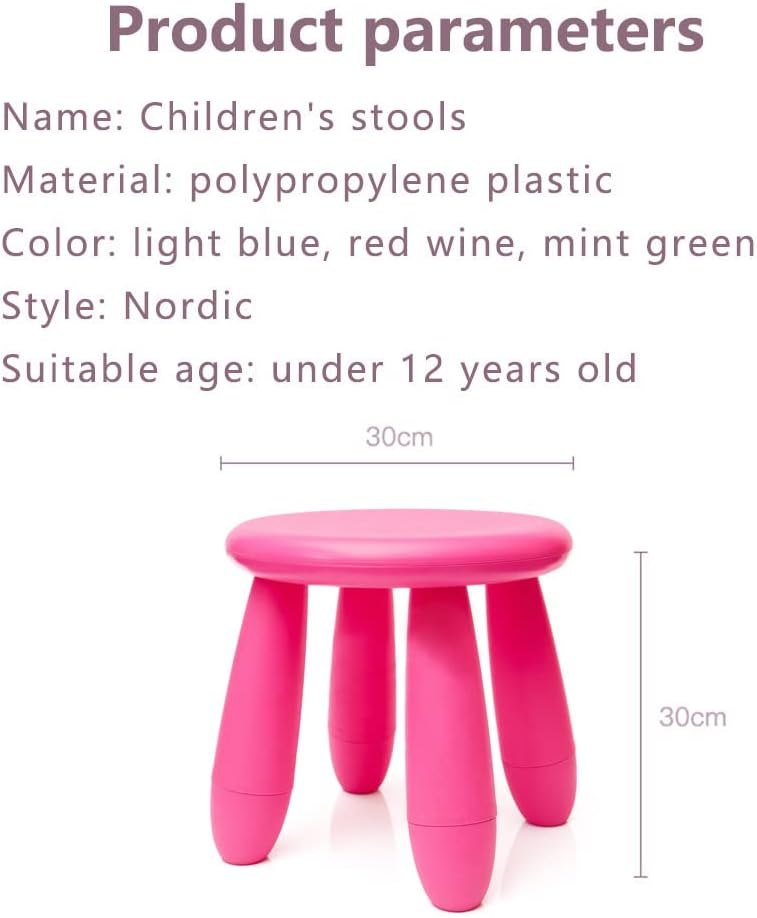 Children'S Footstools, Kindergarten Learning Stools, Plastic Light Footstools Are Durable and Movable (Red Wine)