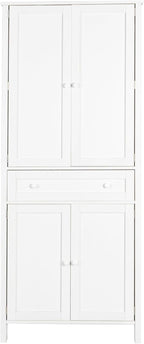 70.87" Tall Kitchen Pantry, Storage Cabinet, Kitchen Cabinet, Drawer and Adjustable Shelves, for Kitchen, Dining Room, White,15.75 * 29.53 * 70.87
