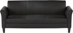 Alera ALERL21LS10B Reception Lounge Sofa Series 77 in. x 31.5 in. x 32 in. 3-Cushion Sofa - Black