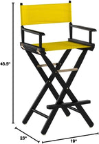 Casual Home 230-02/021-34 Director Chair 30" - Bar Height BlackFrame/Gold Canvas