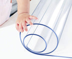 14x24 in Office Desk Blotter Mat Clear Plastic Table Protector Cover Pad PVC Transparent Topper Surface Proection Pad Anti Scratch Table Mat Glass Dinner End Waterproof Easy Clean