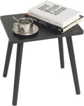AWASEN Side Table, Small Black End Table for Living Room Bedroom Office Small Spaces, Modern Accent Side Table Nightstand with Solid Wood, Easy Assembly, (Black)