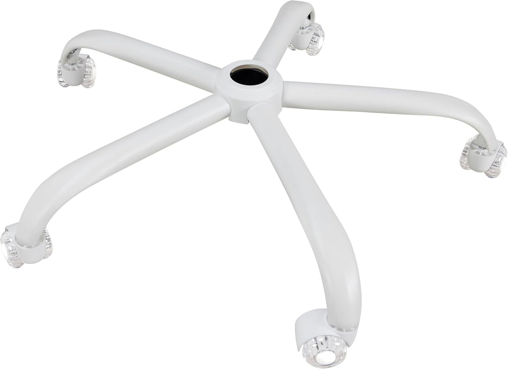 Frassie Office Chair Base Replacement with Wheels, Heavy Duty 2500LBS Metal Stool Chair Base, 28 inch Desk Chair Base Replacement Part White