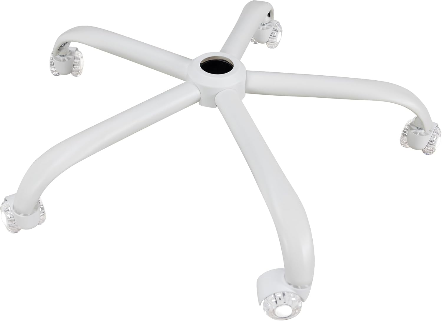Frassie Office Chair Base Replacement with Wheels, Heavy Duty 2500LBS Metal Stool Chair Base, 28 inch Desk Chair Base Replacement Part White