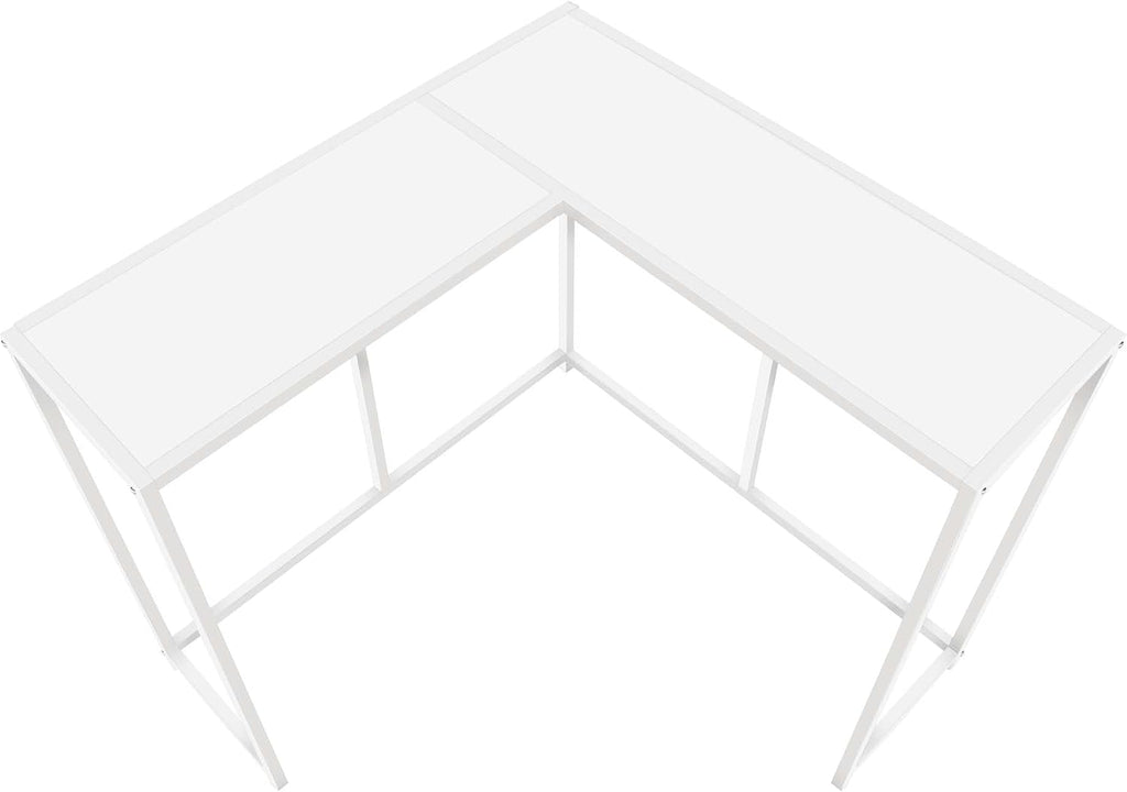 32” Tall Narrow Table, L-Shaped Thin Table for Corner, Narrow Console Table for Entryway Living Room Small Hallway, Easy Assembly (White)