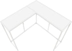32” Tall Narrow Table, L-Shaped Thin Table for Corner, Narrow Console Table for Entryway Living Room Small Hallway, Easy Assembly (White)
