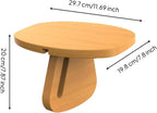 Qianly Wooden Mindfulness Stool Wood Finish Meditation Stool Oval Seat Exercise Accessory for Balance Training