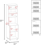 21.4" D*19.7" W*78.7" H Corner Freestanding Kitchen Pantry with 4 Shelves, 2 Single Doors, Rectangular Storage Cabinet, Modern Minimalist, for Living Room, Dining Room, White