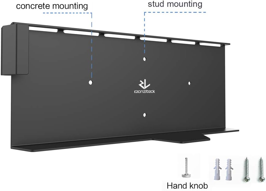 Monzlteck Wall Mount for PS-4 pro,Near or Behind TV, Space Saving,Easy to Install