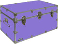 C&N Footlockers - Large Undergrad Storage Trunk - Made in the USA - Only STEEL Footlocker on Amazon - Durable Chest with Lid Stay - 32 x 18 x 16.5 Inches (Lilac)