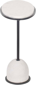 Morro Oval Side Table, White Marble