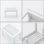 1Pc Hollow Emulation Side Table Lovely Decorative Tea Table Scene Prop (White)