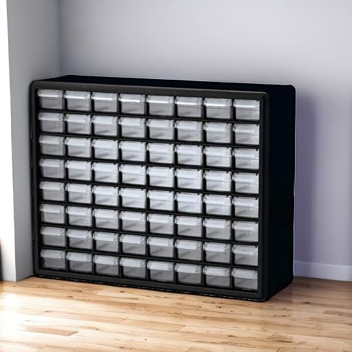 Akro-Mils 64 & 44 Drawer Plastic Parts Storage Cabinets Bundle