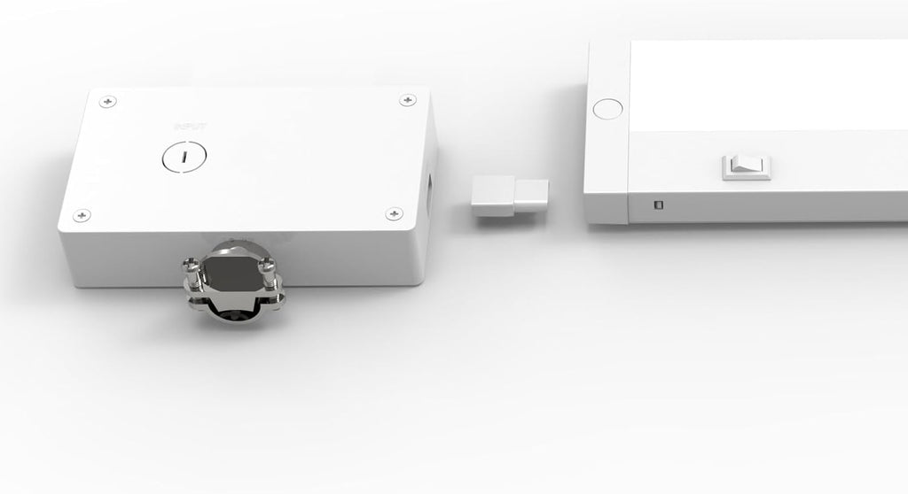 Extension Accessories Compatible with Hyperlink & Lumilink Series Under Cabinet Light with Quick-Connect (Wired Box, White, 2.52 Inch)