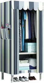 Portable Canvas Wardrobe 66x45x170CM - Large Capacity Multifunctional Clothes Closet with Steel Frame - -Saving Fabric Storage Cabinet for nizing Clothes and Accessories