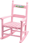 Fox Valley Traders Custom Childrens Rocking Chair, Features Classic Rocker Design and Hardwood Construction, Pink Finish with Princess Design