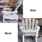 4 Pieces Wooden Adirondack Miniature Chair Ornaments with Nautical Life Ring for Coastal, Ocean, Beach Office Home Decoration Favor