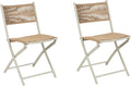All-Weather Wicker Folding Outdoor Chairs, Rattan Chair Set of 2,Wicker Folding Outdoor Chairs for Garden, Balcony, Patio, Lawn and Indoor Use