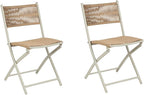 All-Weather Wicker Folding Outdoor Chairs, Rattan Chair Set of 2,Wicker Folding Outdoor Chairs for Garden, Balcony, Patio, Lawn and Indoor Use