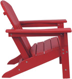 NewTechWood Child Adirondack Patio Chair Weather Resistant, Easy Installation, Widely Used in Outdoor, Fire Pit, Deck, Lawn, Outside, Garden Chairs (Ruby Red)