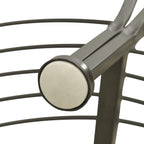 Tree Bench Silver Grey Steel 63 in Diameter Outdoor Bench Round,Sturdy Round Steel Tree Bench with Weathered Finish for Outdoor Gatherings and Relaxation Patio Furniture
