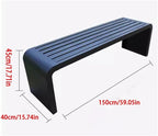 Patio Benches for Outdoors Full Iron Bench Park Chair Outdoor Courtyard Stainless Steel Leisure Seat Shopping Mall Rest Row Garden Benches for Outdoors