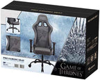 Game of Thrones - Gaming Chair or Office Chair, Adult Gamer Chair, Comfortable seat, Integrated headrest, Adjustable armrests and Height, Ergonomic backrest - Black