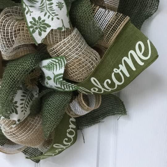 All Occasion Wreath, Luxury Handmade - Home Sweet Home Welcome” Front Door Decor, 24 or 28 Inch