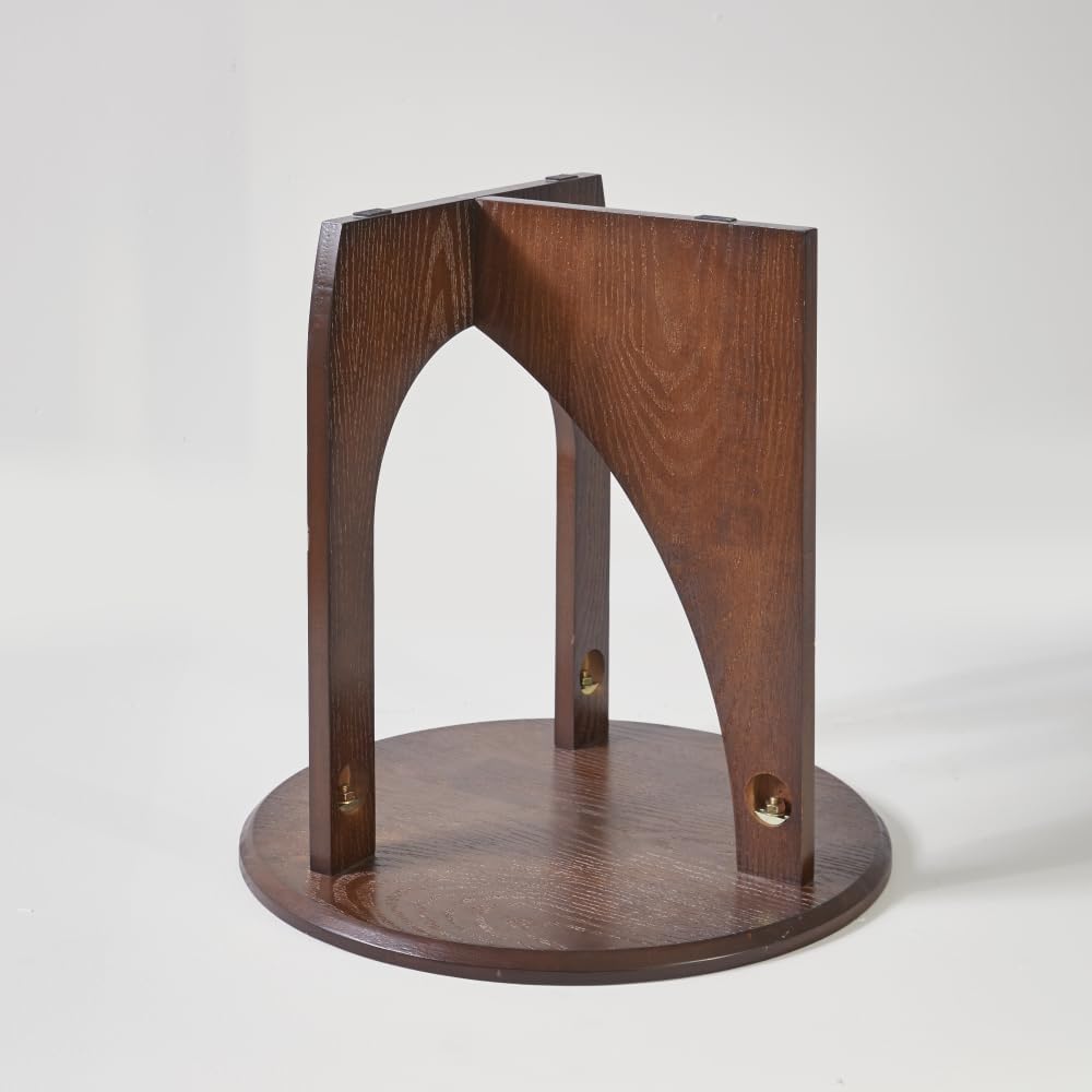 Solid Wood Side Table, End Table, Rustic Center Table, Simple Accent Table for Living Room, Round Design