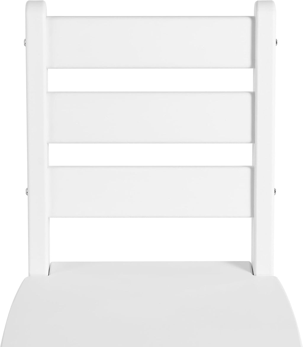 WestinTrends Treehouse Outdoor HDPE Kids Plastic Toddler Dining Chair (Set of Two), White