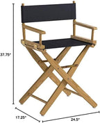 American Trails Extra-Wide Premium 18" Director's Chair Natural Frame with Navy Canvas