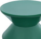 Creative Plastic Side Table - Modern Round Multi-Layer End Table for Sofa, Bedroom & Apartment, Nightstand with Vintage Design (Green)