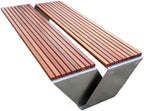 Patio Benches for Outdoors Creative Outdoor Stainless Steel Seat Park Leisure Chair Square Garden View Beach Shopping Mall Rest Bench Garden Benches for Outdoors