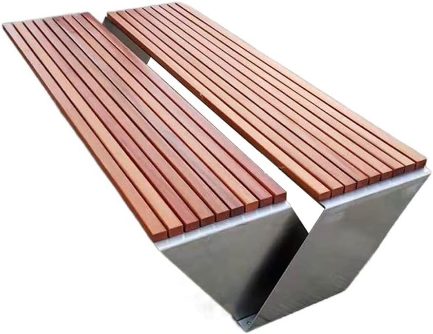 Patio Benches for Outdoors Creative Outdoor Stainless Steel Seat Park Leisure Chair Square Garden View Beach Shopping Mall Rest Bench Garden Benches for Outdoors