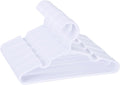 50 Pack White Kids Hangers 11.6 Inch - Baby Clothes Hangers for Toddler & Child, Durable Plastic Children's Hangers for Closet, Pants, Coats, Skirts (Non-Slip, Space-Saving)