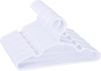 50 Pack White Kids Hangers 11.6 Inch - Baby Clothes Hangers for Toddler & Child, Durable Plastic Children's Hangers for Closet, Pants, Coats, Skirts (Non-Slip, Space-Saving)