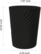 DAJITRE 1.8 Gallon Small Trash Can Wastebasket Recycling Bin Slim Profile for Compact Spaces Bathroom, Office, Bedroom, Kitchen (1.8 Gallon, Black)