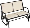 2-Person Outdoor Glider Chair with Steel F