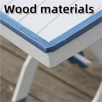 Wooden Ship Shape Side Table, Small Tables for Small Spaces, End Table for Living Room, Bedroom, Balcony, Modern Creative Side Table, Foldable Accent Table with Oar Legs