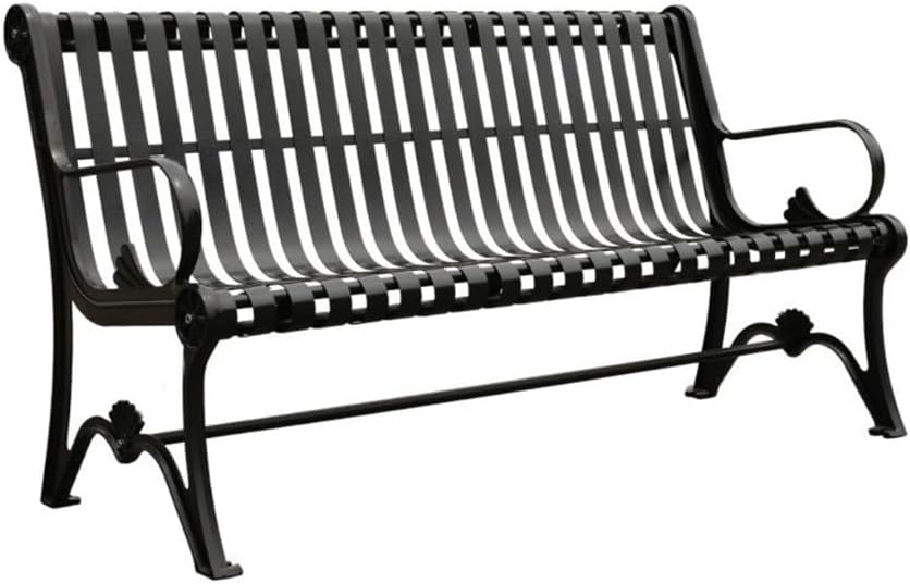 Outdoor Bench, Iron Park Bench, 2-Person Outdoor Patio Seat, Garden Bench Garden Bench(150cm)