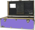 C&N Footlockers - Full-Size Happy Camper Trunk w/Lidmate Organizer - #1 Summer Camp Trunk - Made in the USA - Steel Footlocker with Lid Stay - 32 x 18 x 13.5 Inches (Lilac)