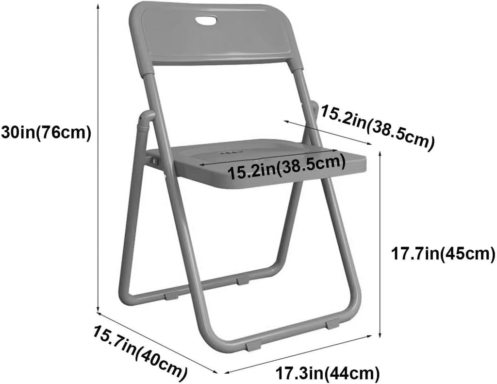Plastic Folding Chairs - Pack of 1 Portable Folding Chairs for Dining, Office, Vanity, Makeup, Study & Home Soft Seating(Rojo)