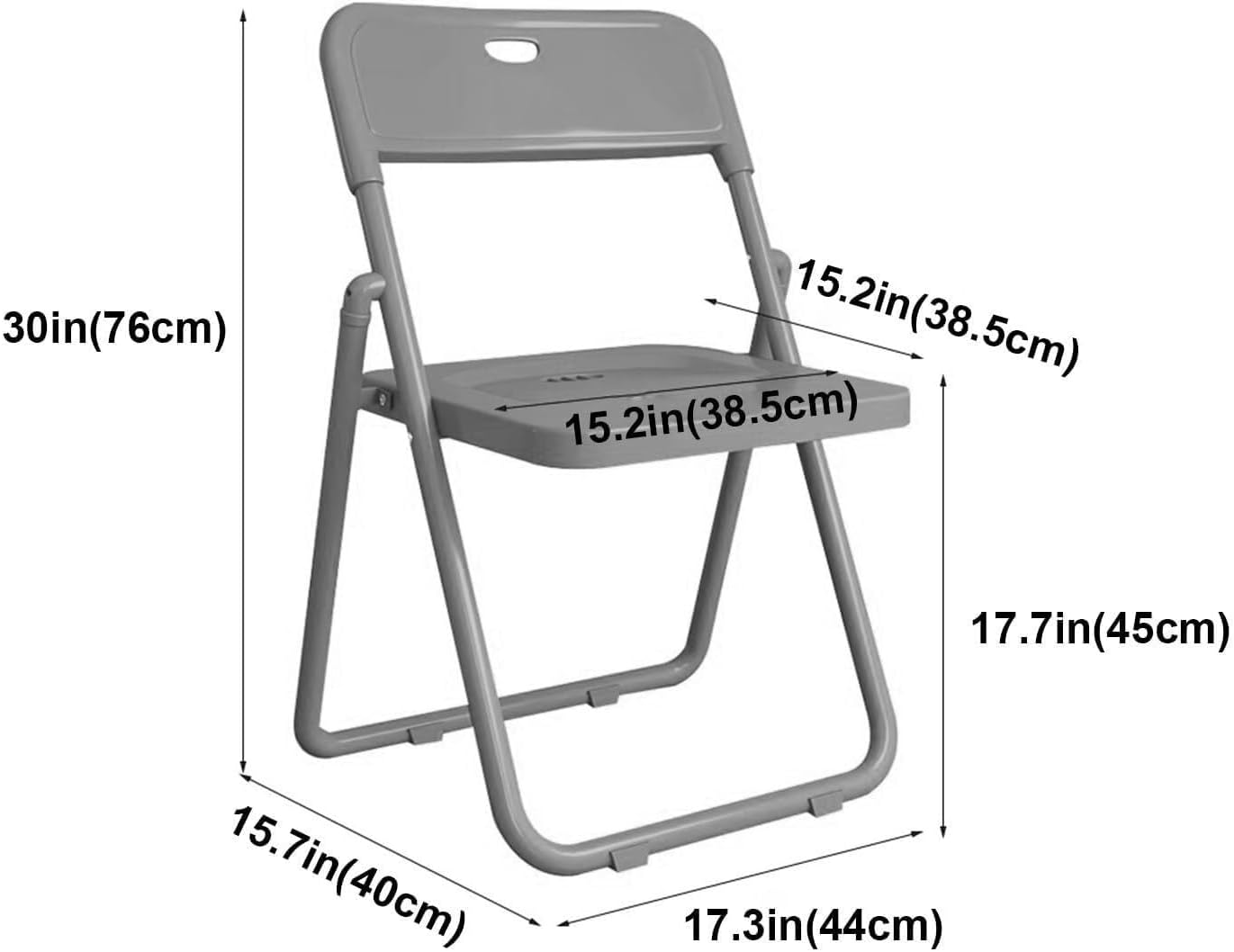 Plastic Folding Chairs - Pack of 1 Portable Folding Chairs for Dining, Office, Vanity, Makeup, Study & Home Soft Seating(Rojo)
