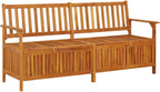 Solid Wood Outdoor Storage Bench, Wooden Deck Box with Seating & Armrest, Patio Organizer with Seat for Garden Porch Deck Backyard Poolside,-910
