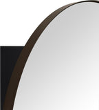 Surface Mount Oil Rubbed Bronze Round CircleBathroom Medicine Cabinet with Mirror Circlular Shaped Stainless Steel Metal Framed Medicine Cabinets Bathroom Cabinet with Mirror 24'' Diameter