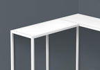 32” Tall Narrow Table, L-Shaped Thin Table for Corner, Narrow Console Table for Entryway Living Room Small Hallway, Easy Assembly (White)